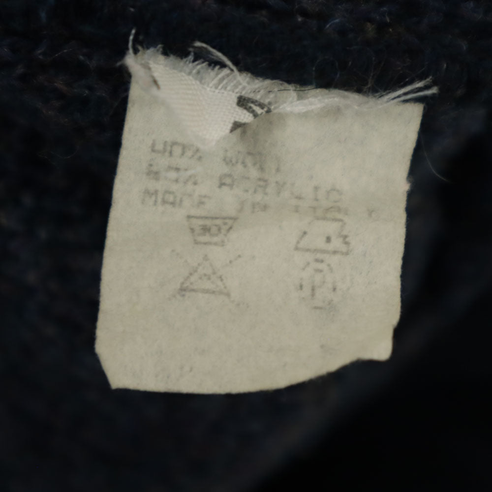 ジャンニアルベルティ 80s 90s イタリア製 ウールブレンド オールド 総柄 長袖 ニットカーディガン M メンズ