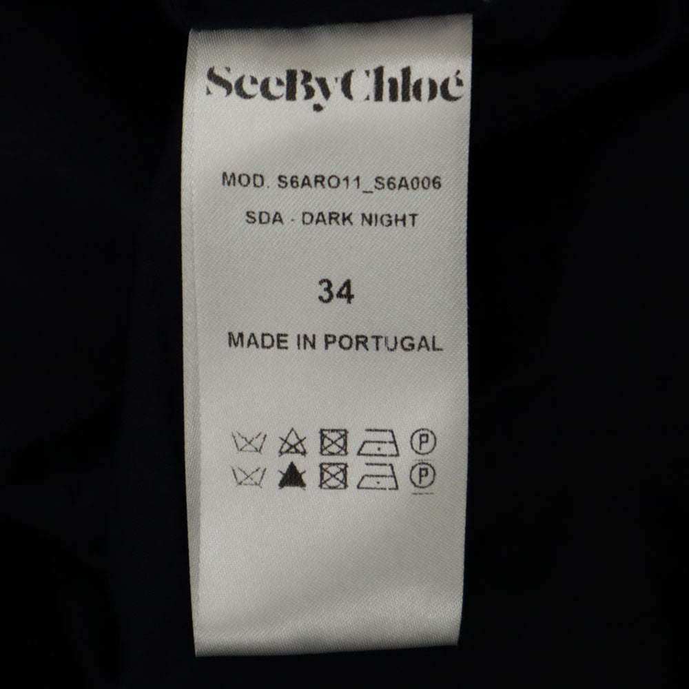 SEE BY CHLOE シーバイクロエ 長袖 チュニック 34 ネイビー系 レディース