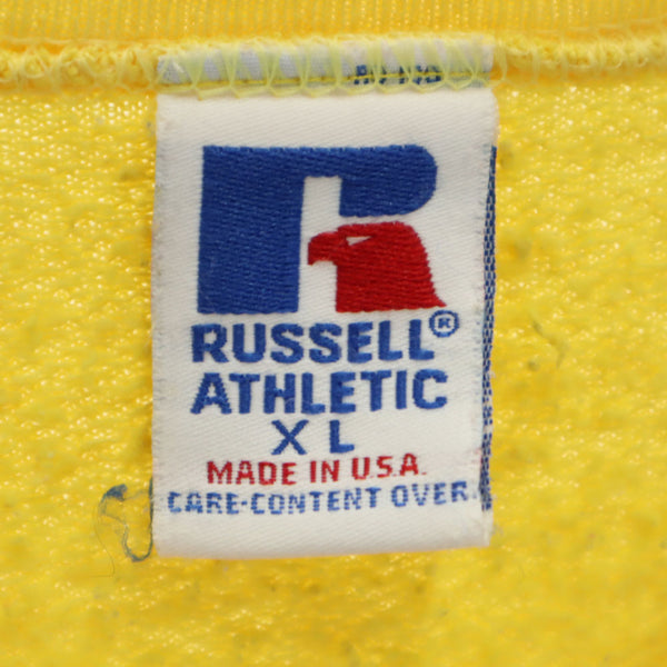 ラッセルアスレチック 90s USA製 オールド 長袖 スウェット トレーナー XL イエロー系 RUSSELL ATHLETIC 裏起毛 メンズ