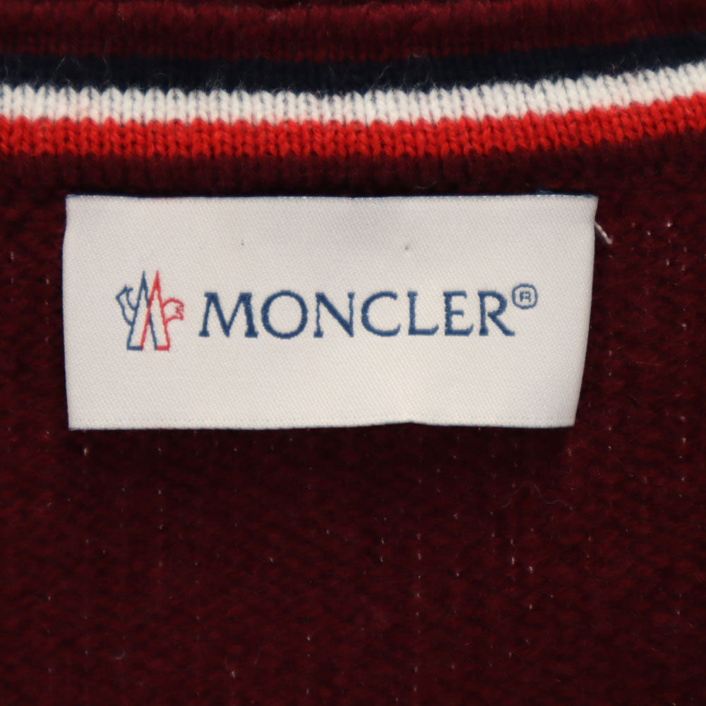 MONCLER モンクレール イタリア製 ウールブレンド 長袖 セーター Xl レッド MAGLIONE TRICOT GIROCOLLO メンズ