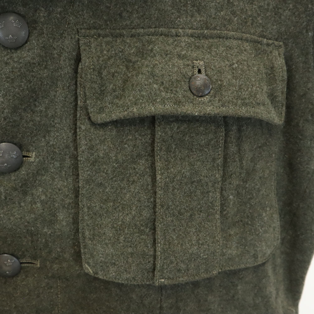 SWEDENISH ARMY スウェーデン軍 40s ヴィンテージ ミリタリー ウールジャケット 104U カーキ メーカーラベル付き メンズ