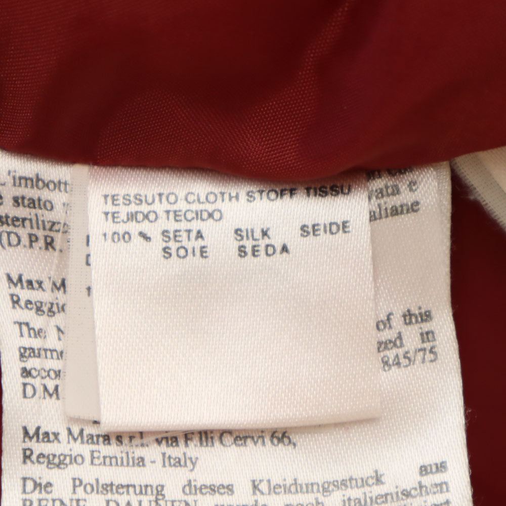 MAX MARA マックスマーラ ダウンジャケット 46 レッド フード付き レディース