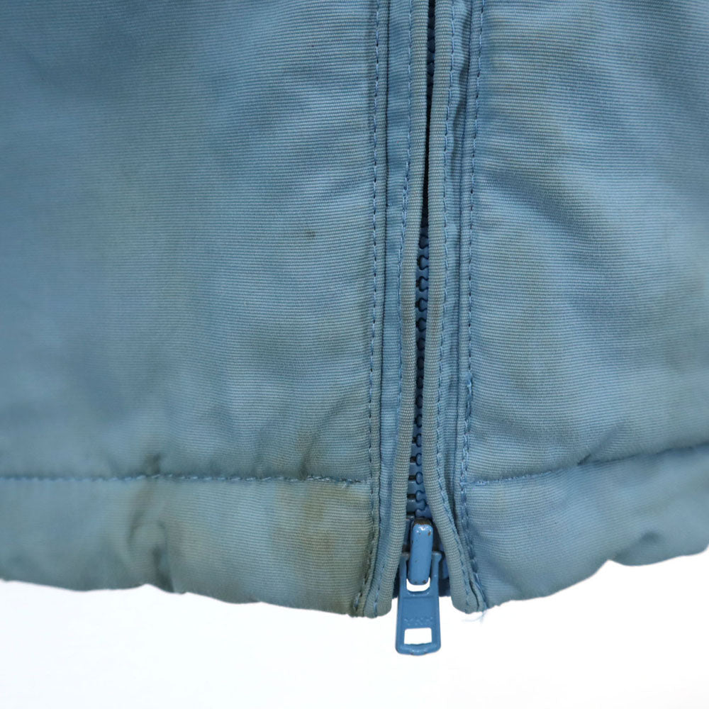 adidas アディダス 80s オールド デサント製 トレフォイルロゴ ナイロンジャケット M ライトブルー 裏ボア フーディー メンズ