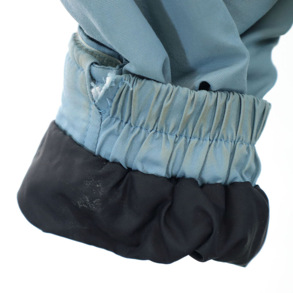 adidas アディダス 80s オールド デサント製 トレフォイルロゴ ナイロンジャケット M ライトブルー 裏ボア フーディー メンズ