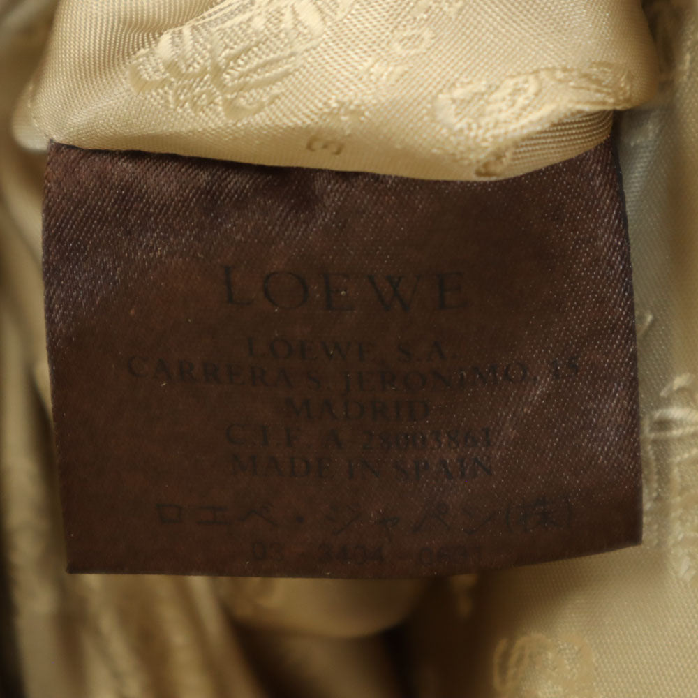LOEWE ロエベ スペイン製 スエード レザーコート 40 ベージュ レディース