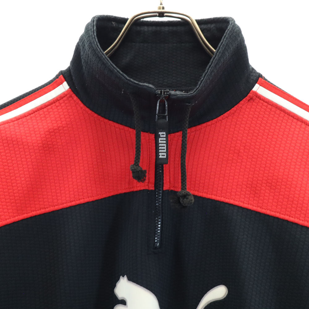 PUMA プーマ 90s 日本製 オールド ヒットユニオン ハーフジップ トラックジャケット ブラック 他 プルオーバー ジャージ メンズ