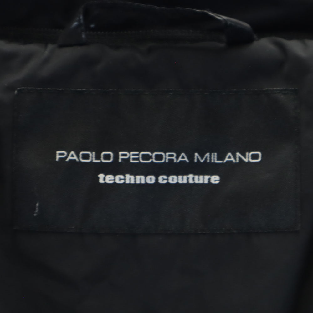 パオロペコラ ダウンジャケット 48 ブラック メンズ