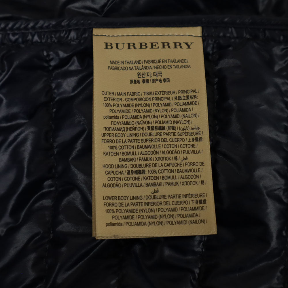 BURBERRY バーバリー 中綿ジャケット 48 ブラック系 コンパクト収納可能 メンズ