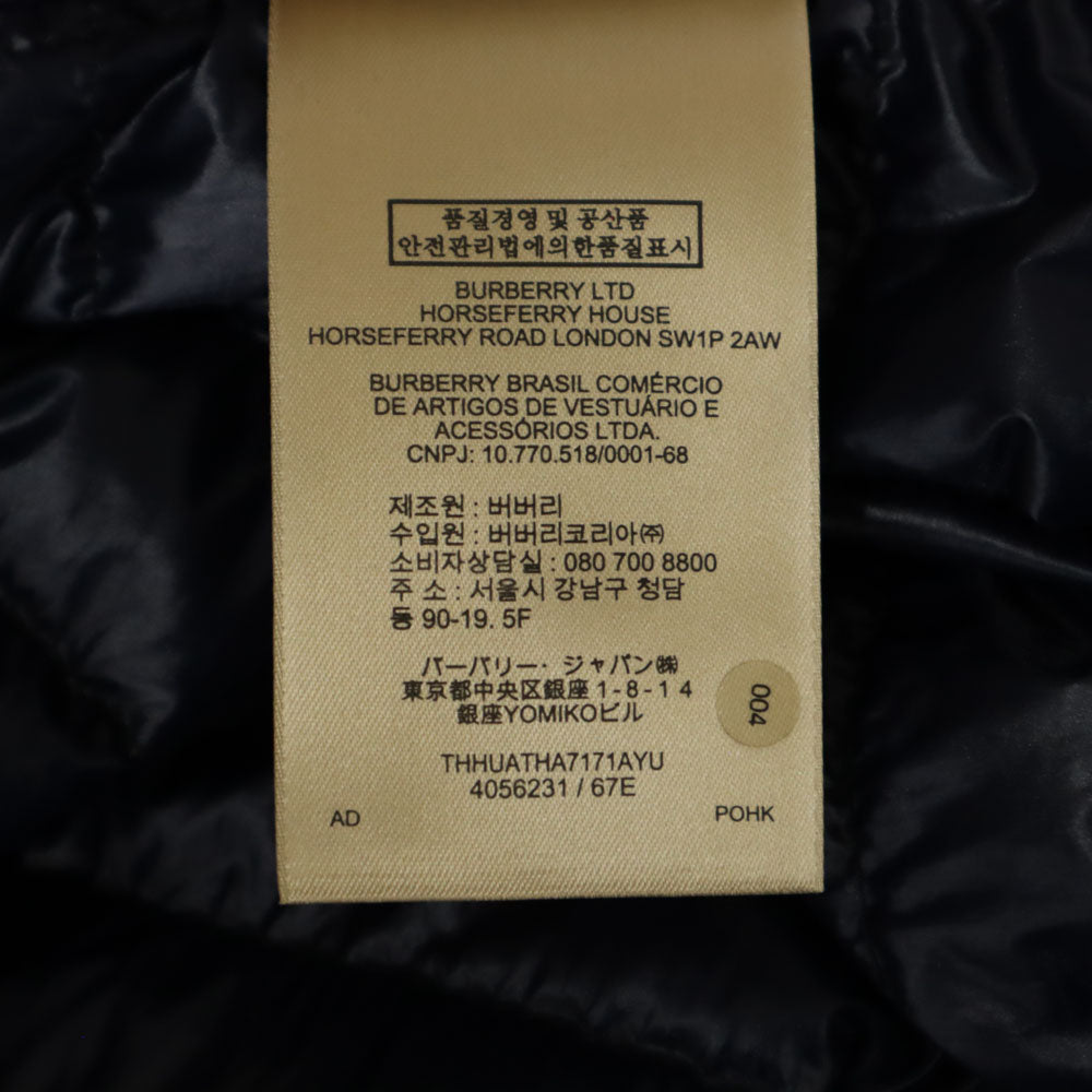 BURBERRY バーバリー 中綿ジャケット 48 ブラック系 コンパクト収納可能 メンズ