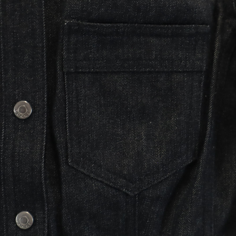 GUCCI グッチ イタリア製 デニムジャケット 38 ブラック レディース