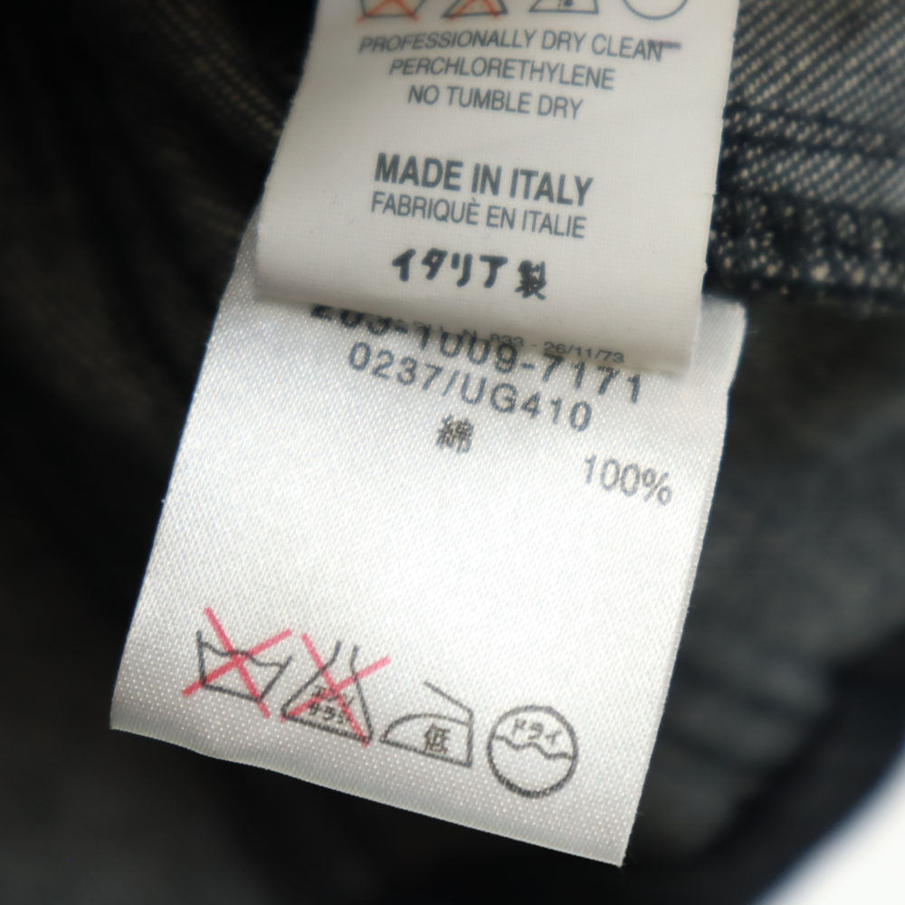 グッチ イタリア製 デニムジャケット 38 ブラック GUCCI レディース