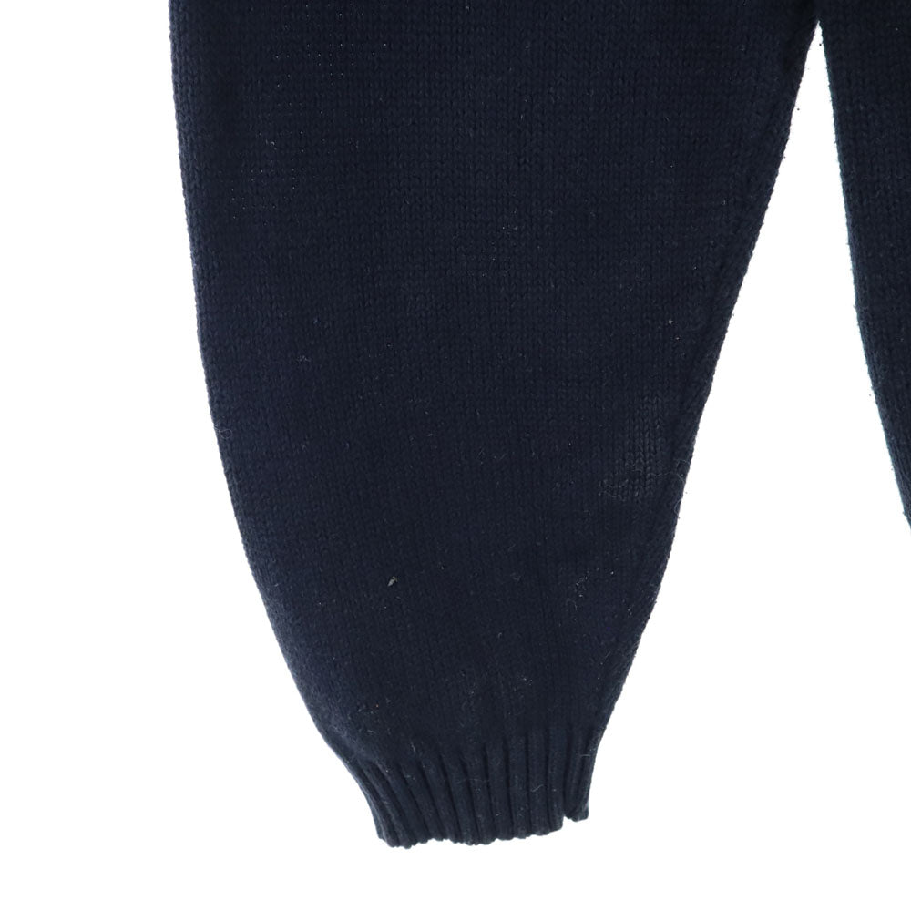 TOMMY HILFIGER トミーヒルフィガー 90s オールド フラッグタグ アーガイル柄 長袖 コットンニット セーター L ネイビー系 メンズ