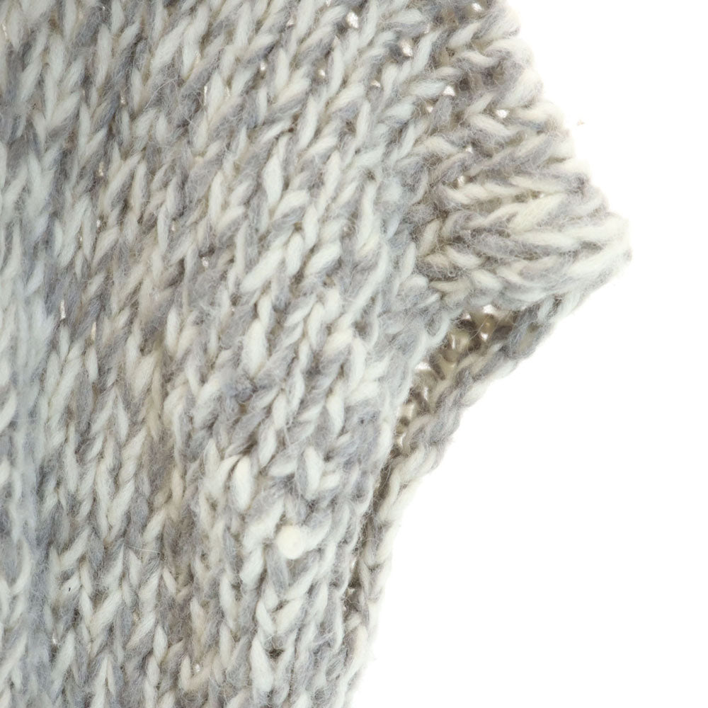 MM6 エムエムシックス アルパカブレンド 半袖 ニット カーディガン M グレー Martin Margiela メンズ