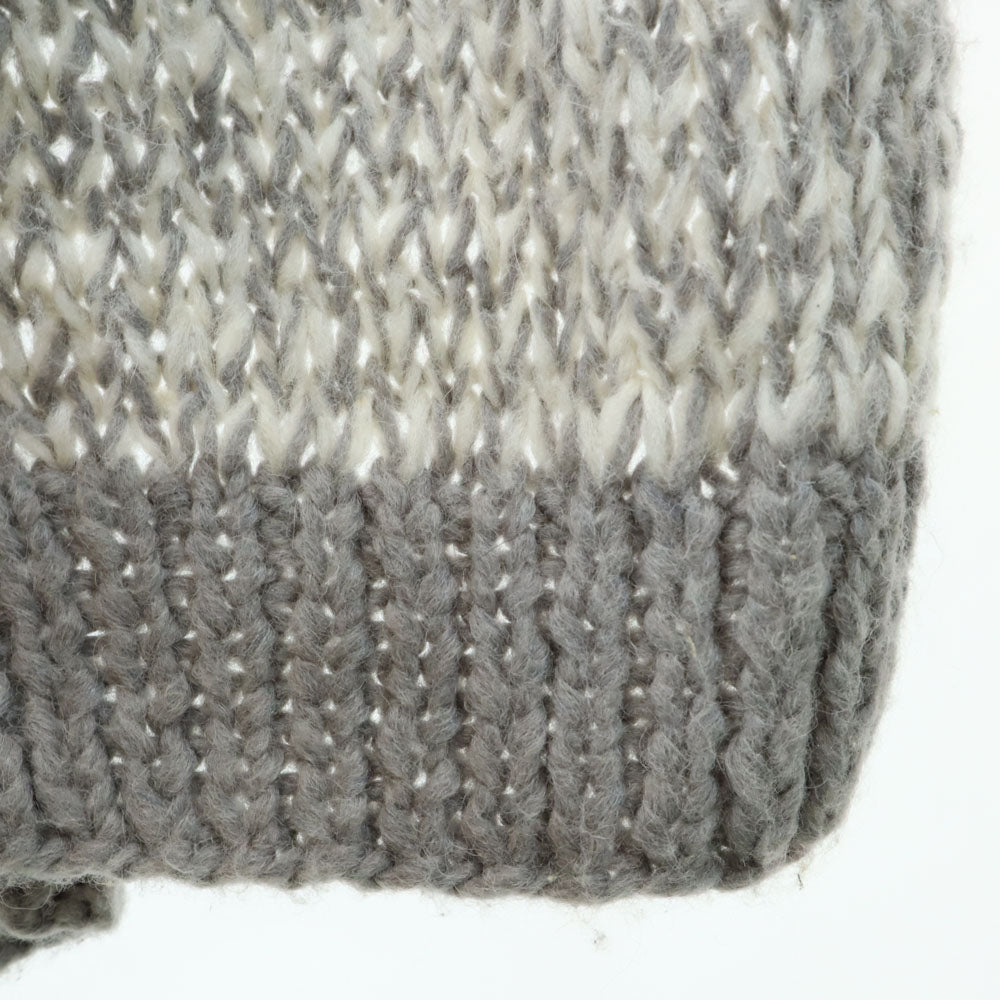 MM6 エムエムシックス アルパカブレンド 半袖 ニット カーディガン M グレー Martin Margiela メンズ