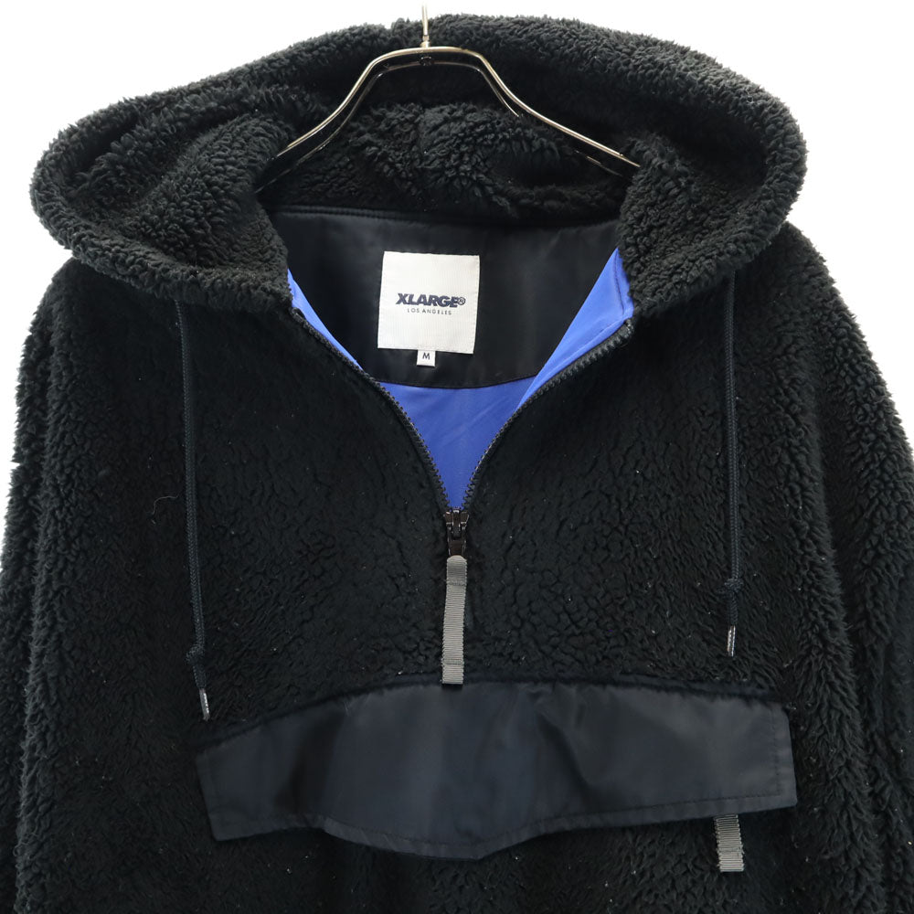 XLARGE エクストララージ ハーフジップ ボア フリースジャケット M ブラック プルオーバー メンズ