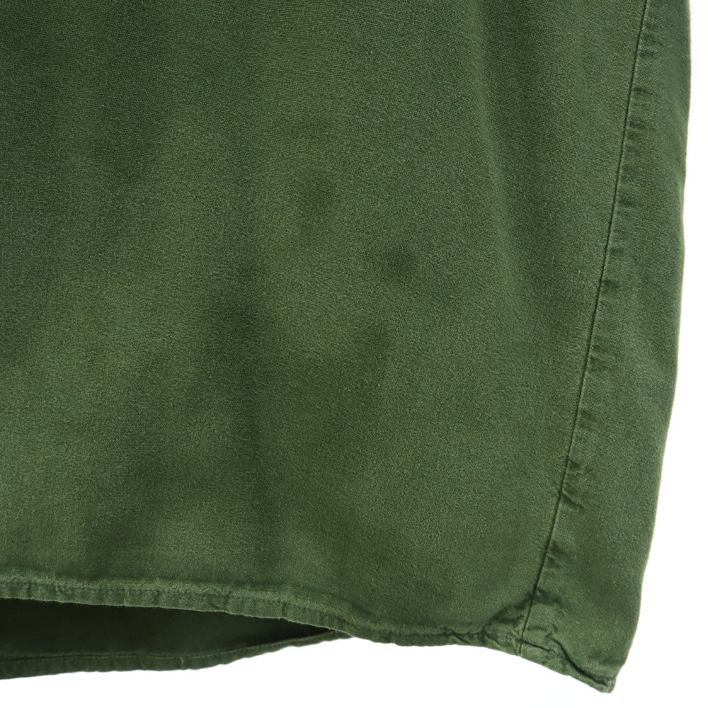 SWEDENISH ARMY スウェーデン軍 70s ヴィンテージ 長袖 ハーフボタン シャツ カーキ メンズ