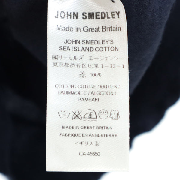 ジョンスメドレー 英国製 ルームウェア 上下 セットアップ M/L ネイビー JOHN SMEDLEY レディース