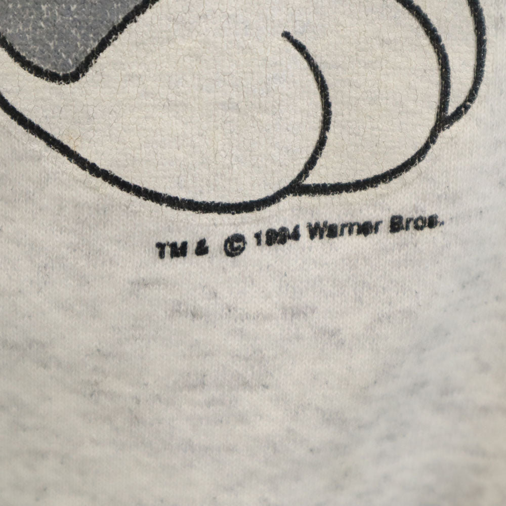 LOONEY TUNES ルーニーテューンズ 90s USA製 オールド ワーナーブラザーズ 長袖 スウェット トレーナー L ライトグレー メンズ