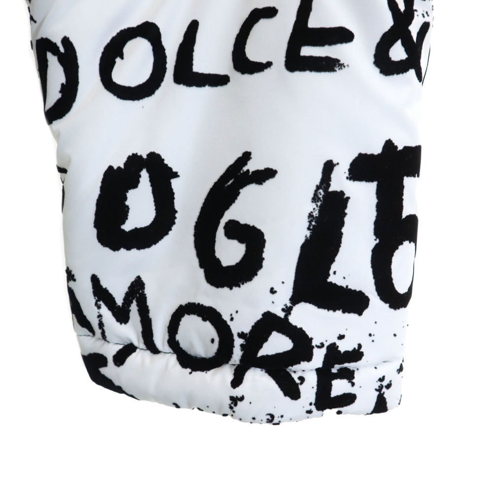 未使用 DOLCE&GABBANA ドルチェアンドガッバーナ イタリア製 リバーシブル パファー 中綿ジャケット 40 ホワイト レディース