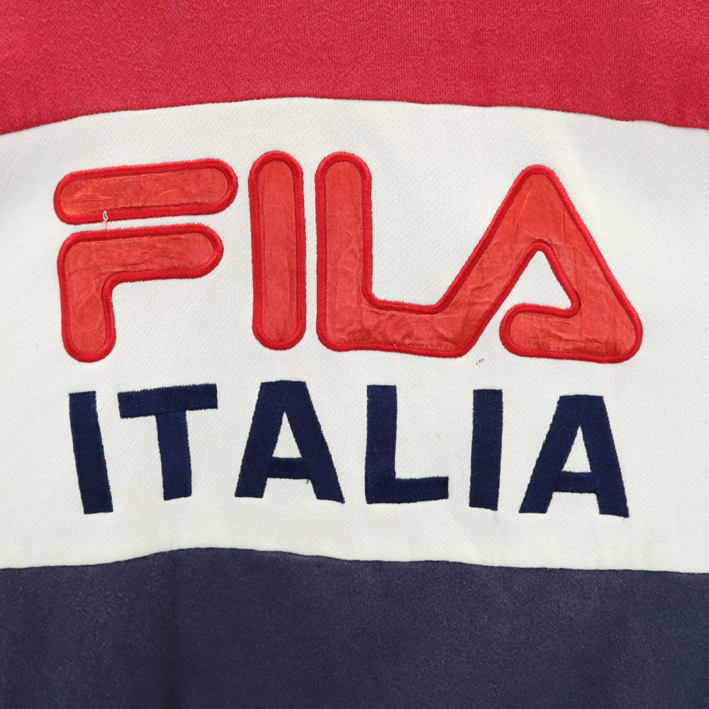 FILA フィラ 90s オールド 長袖 スウェット L ネイビー他 メンズ