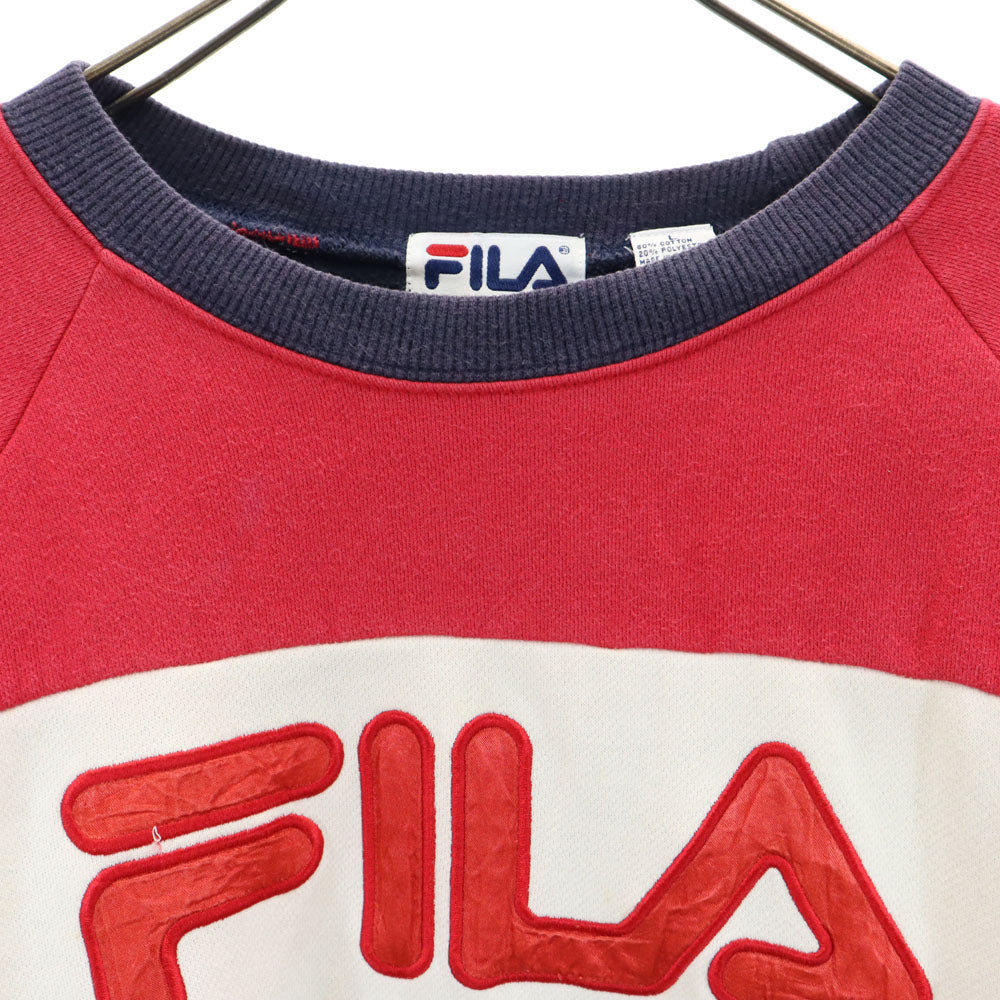 FILA フィラ 90s オールド 長袖 スウェット L ネイビー他 メンズ
