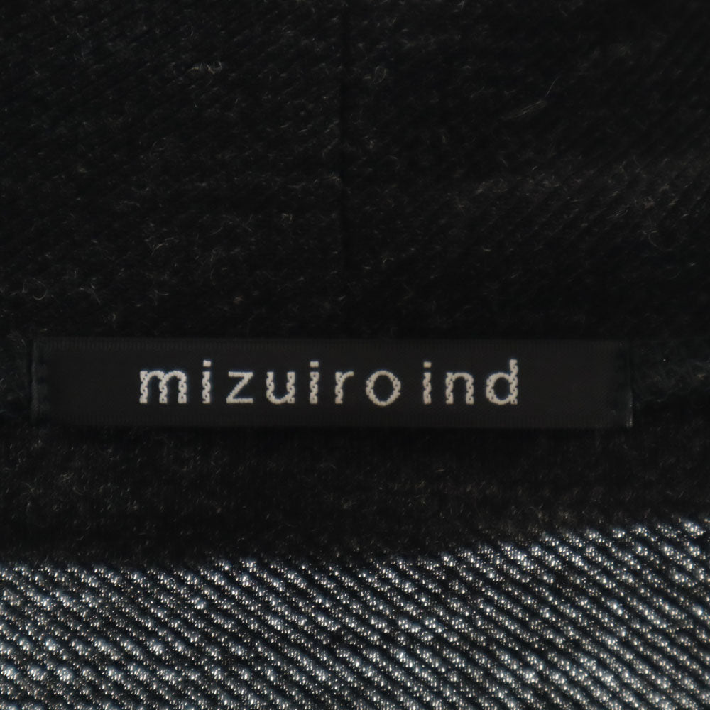 mizuiro ind ミズイロインド 長袖 ビックカラー Tシャツ グレー系 プルオーバー ロンT レディース