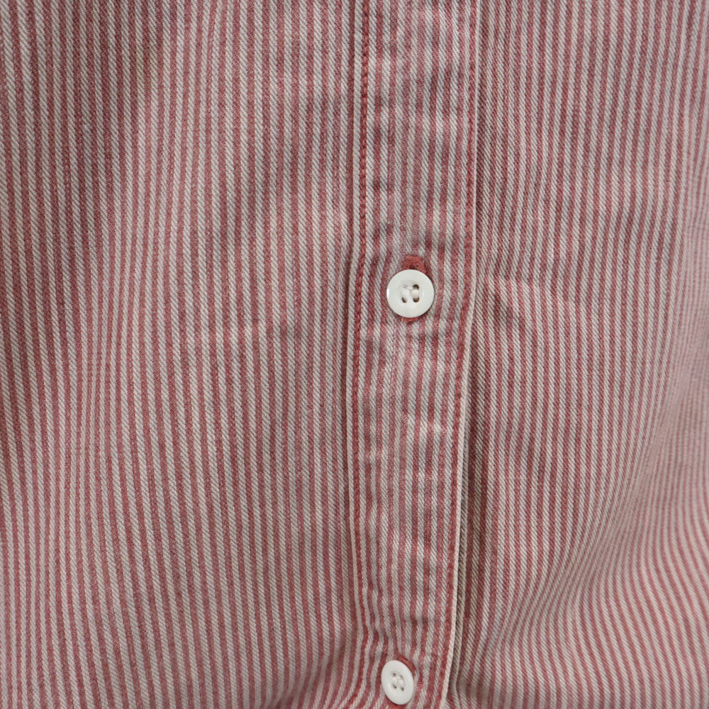MIHARA YASUHIRO ミハラヤスヒロ 日本製 ヒッコリーストライプ 長袖 レイヤード シャツ S レッド 他 メンズ