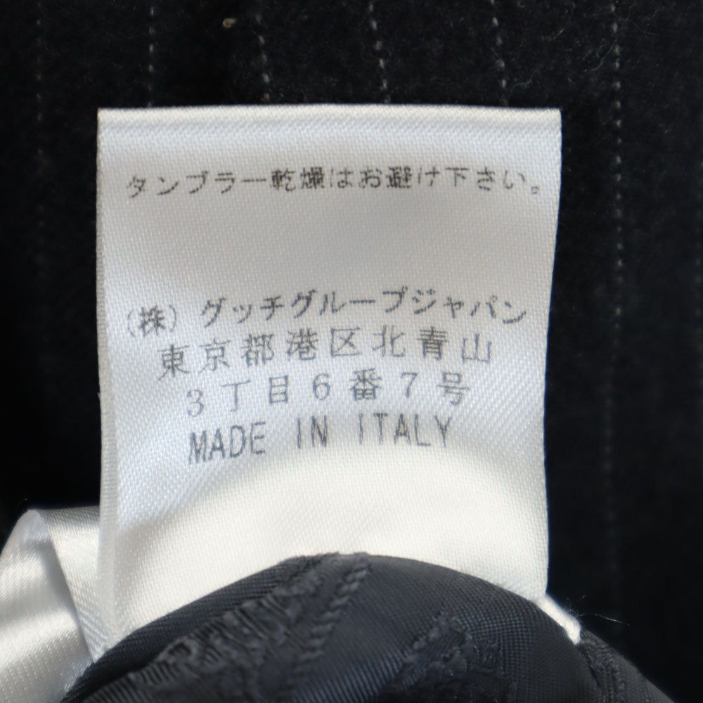 GUCCI グッチ イタリア製 ピンストライプ テーラードジャケット 40 チャコールグレー ブレザー レディース