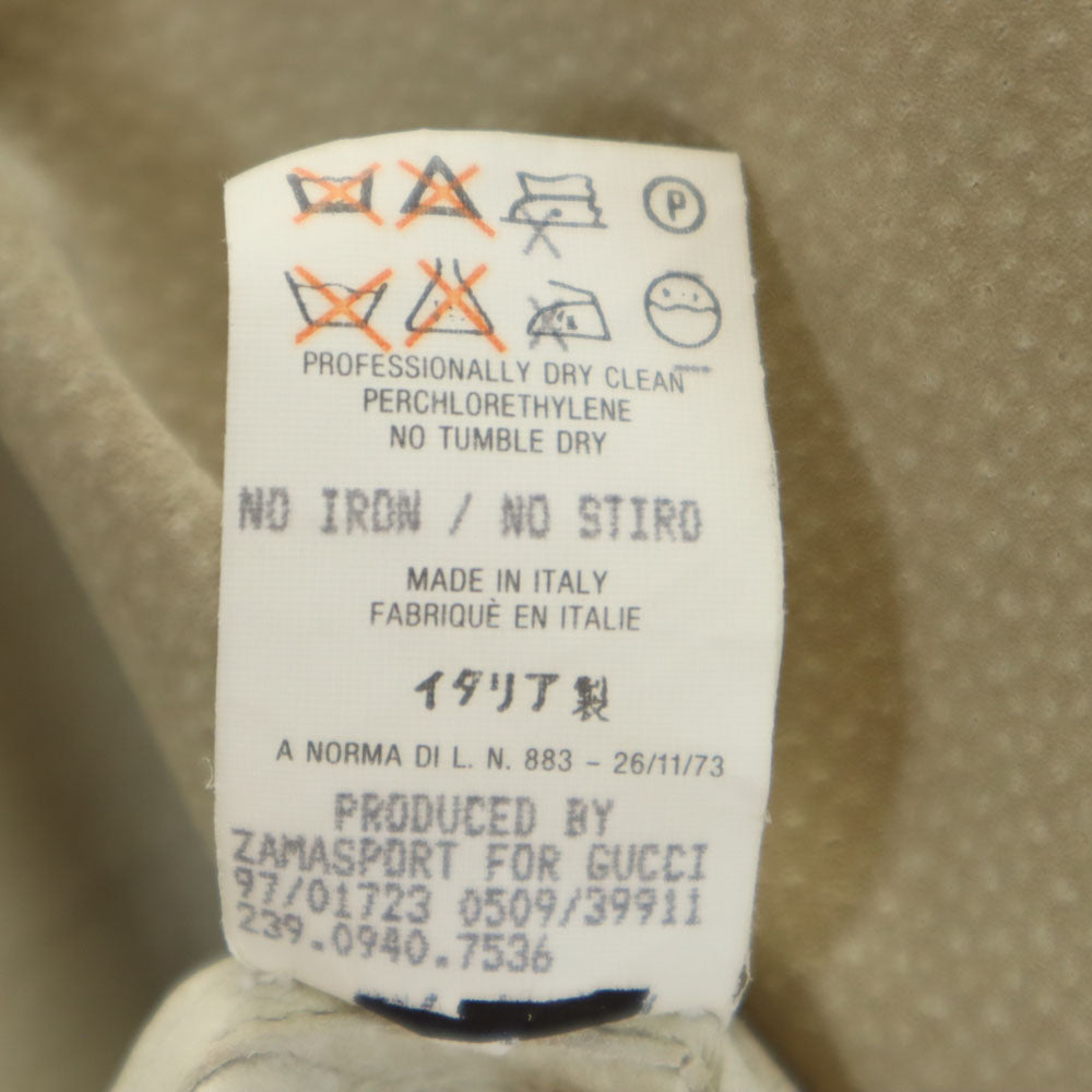 GUCCI グッチ イタリア製 レザージャケット 40 ベージュ レディース