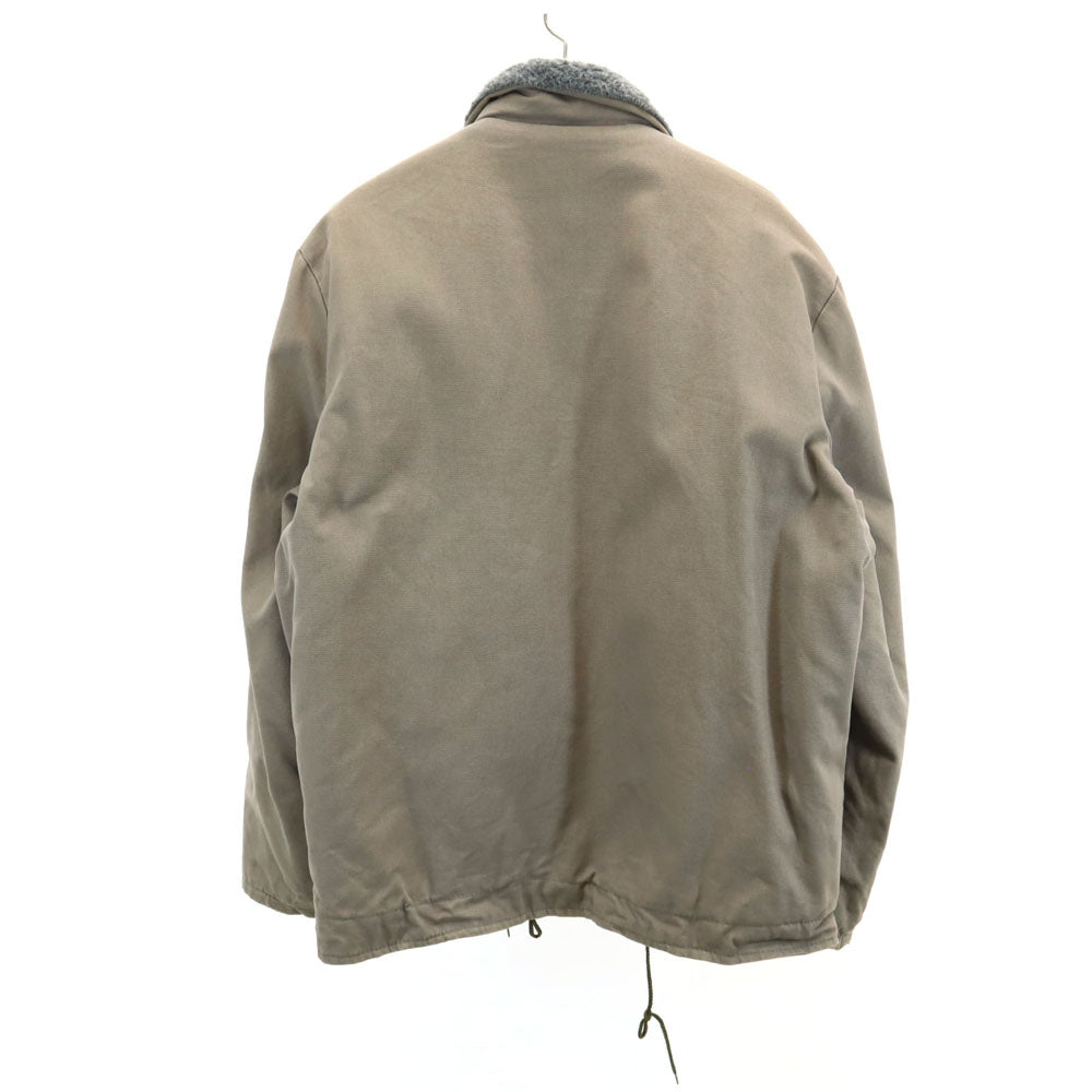 VINTAGE ヴィンテージ 70s N1 民生品 デッキ ジャケット グレージュ 裏ボア ミリタリー メンズ