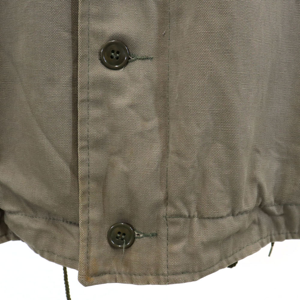 VINTAGE ヴィンテージ 70s N1 民生品 デッキ ジャケット グレージュ 裏ボア ミリタリー メンズ
