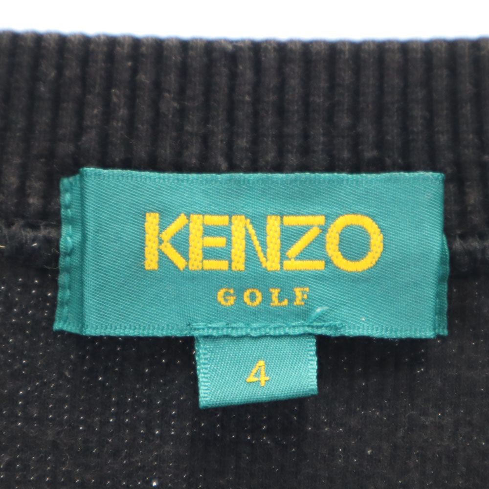 KENZO GOLF ケンゾーゴルフ 90s 日本製 オールド 長袖 スウェット トレーナー 4 ブラック メンズ