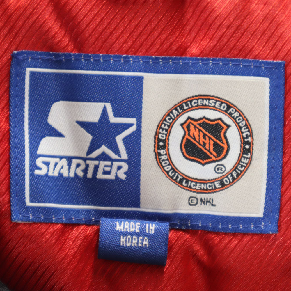 STARTER スターター 90s 韓国製 レッドウィングス オールド NHL ハーフジップ 中綿ジャケット L 赤 プルオーバー メンズ