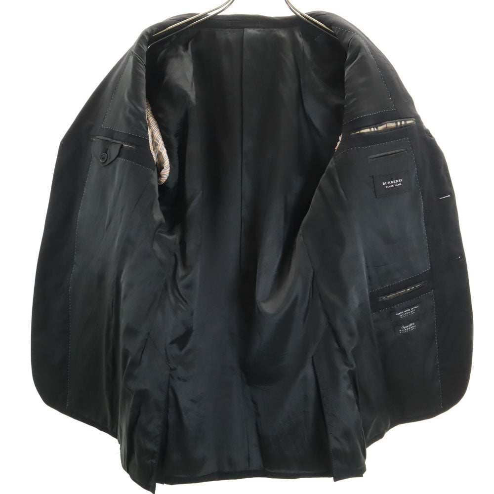 BURBERRY BLACK LABEL バーバリーブラックレーベル 三陽商会 日本製 ウール スーツ 上下 セットアップ 36R ブラック メンズ