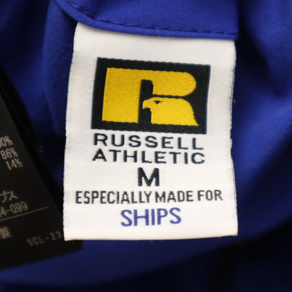 ラッセルアスレチック ×シップス リバーシブル フリースジャケット M ホワイト×ブルー RUSSELL ATHLETIC SHIPS メンズ