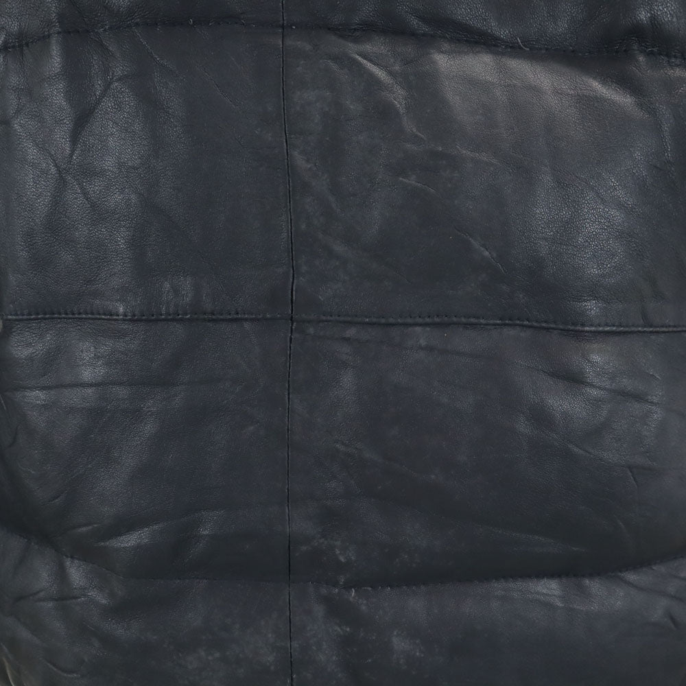 アヴィレックス 6251030 羊革 レザー ダウンジャケット S 濃紺 AVIREX レディース