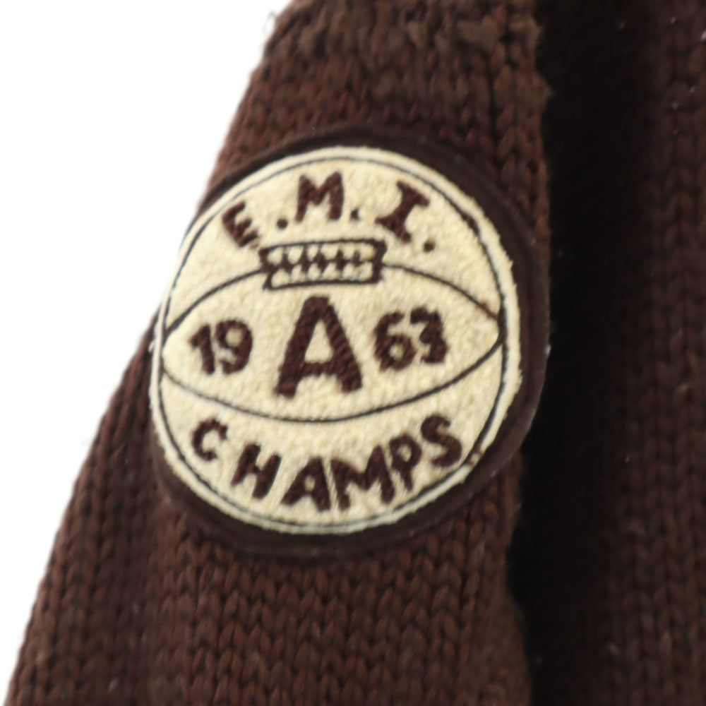 BUCKY WARREN 60s ヴィンテージ 長袖 レタード カーディガン ブラウン ツートンカラー メンズ