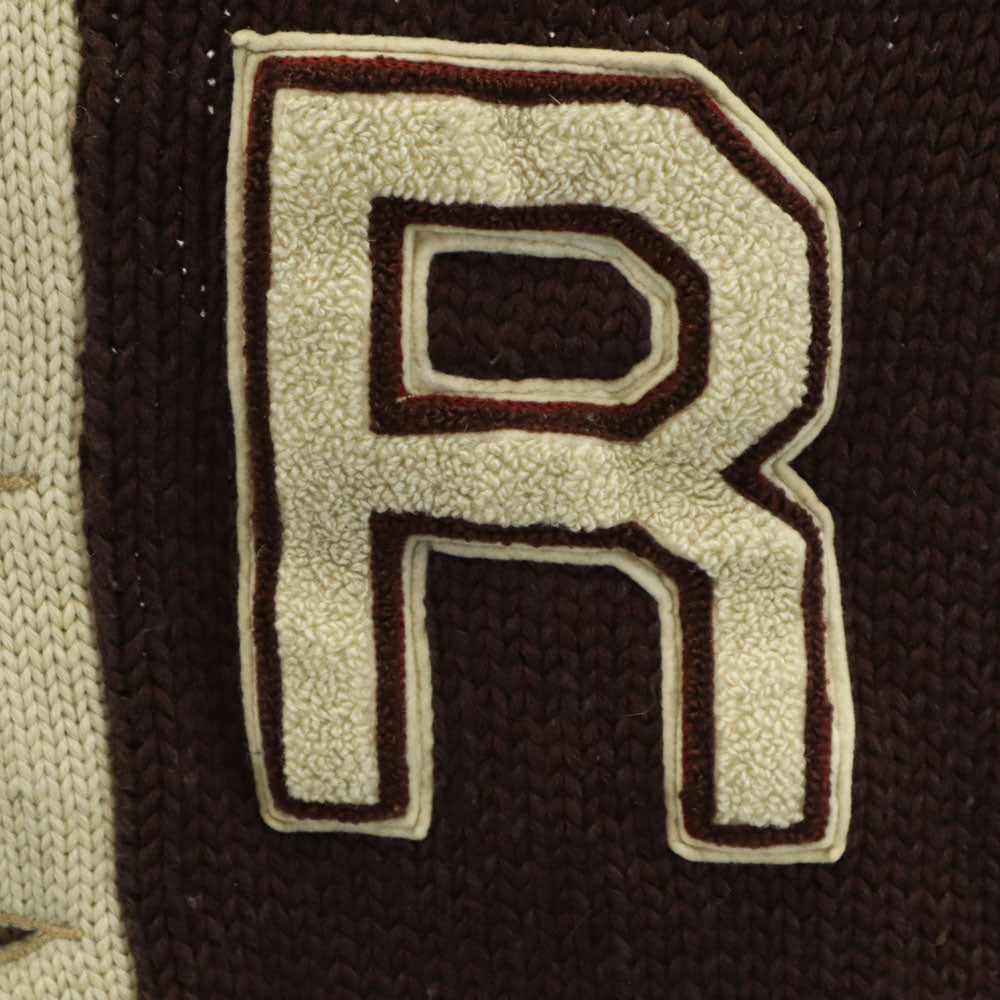 BUCKY WARREN 60s ヴィンテージ 長袖 レタード カーディガン ブラウン ツートンカラー メンズ