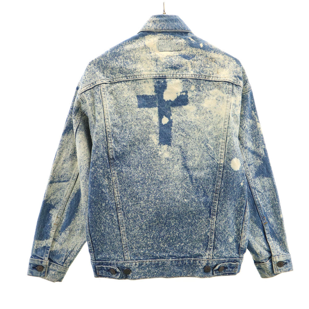 Levi's リーバイス 90s 70507-0214 オールド USA製 ブリーチ加工 デニムジャケット XS ブルー ハンドウォーマポケット付き メンズ