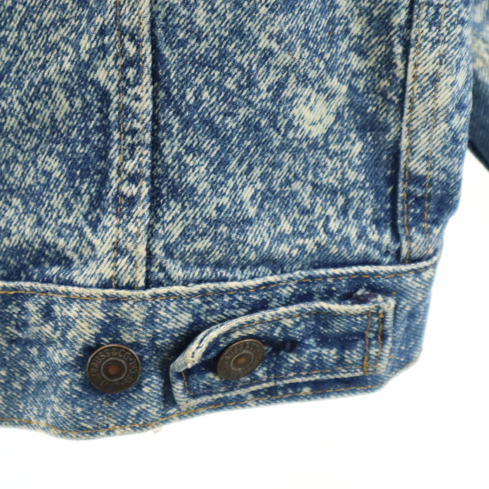 Levi's リーバイス 90s 70507-0214 オールド USA製 ブリーチ加工 デニムジャケット XS ブルー ハンドウォーマポケット付き メンズ