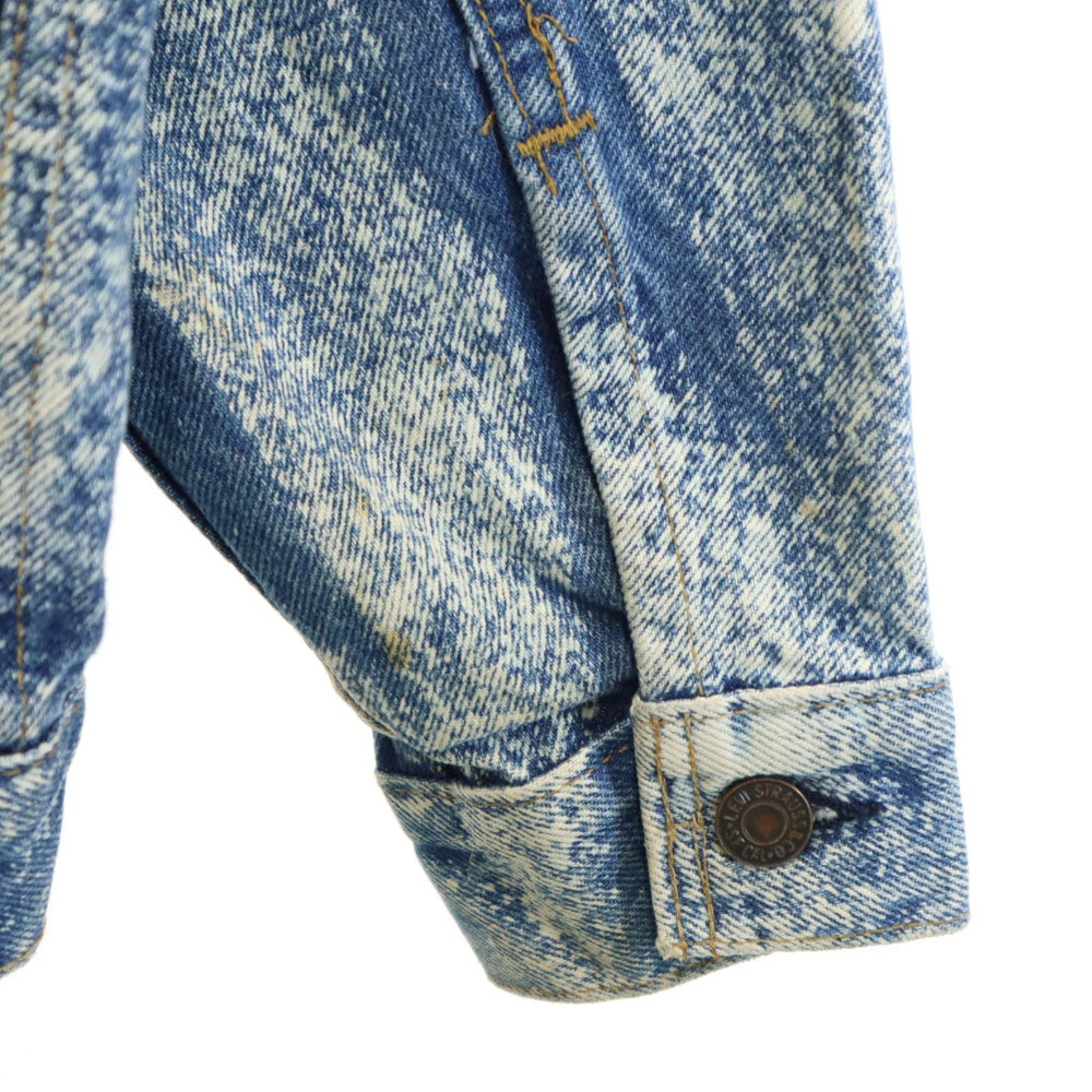 Levi's リーバイス 90s 70507-0214 オールド USA製 ブリーチ加工 デニムジャケット XS ブルー ハンドウォーマポケット付き メンズ