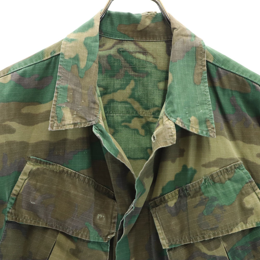 US ARMY アメリカ軍 60s ヴィンテージ DSA 5th アルファ社製 迷彩柄 ジャングルファティーグ ミリタリージャケット カーキ ウッドランド メンズ