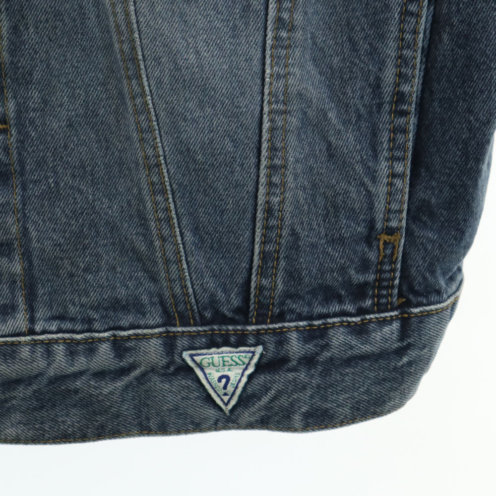 GUESS JEANS ゲスジーンズ 90s オールド カナダ製 デニムジャケット L ブルーグレージュ メンズ