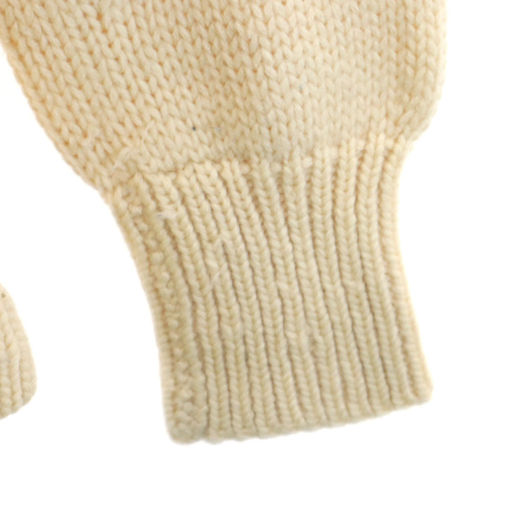 HANSON 70s ウールブレンド ヴィンテージ 長袖 ジャンク カーディガン ホワイト メンズ