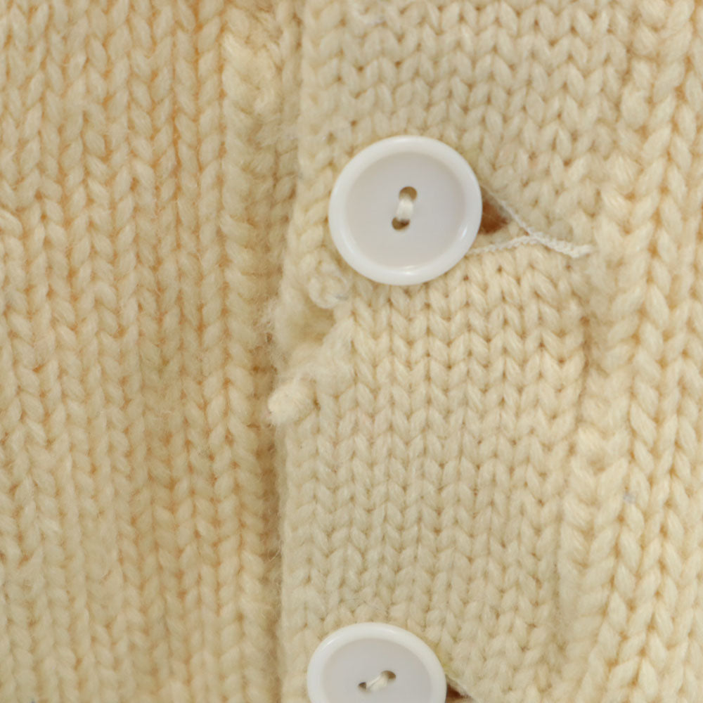 HANSON 70s ウールブレンド ヴィンテージ 長袖 ジャンク カーディガン ホワイト メンズ