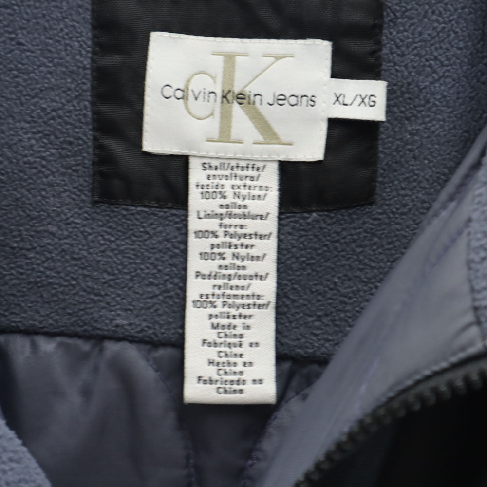 CK CALVIN KLEIN シーケーカルバンクライン 90s オールド 2WAY 中綿ジャケット XL ブラック メンズ