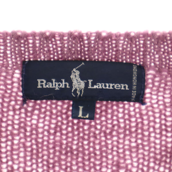 ラルフローレン 長袖 セーター L 紅藤色 RALPH LAUREN ニット レディース