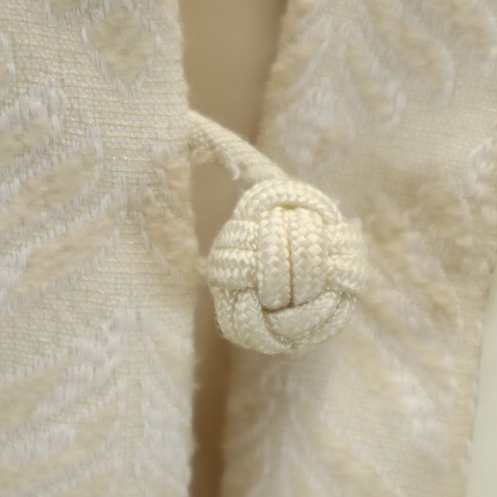 PUBLIC TOKYO パブリックトウキョウ 日本製 リーフ柄 ノーカラー 中綿ジャケット FREE アイボリー レディース