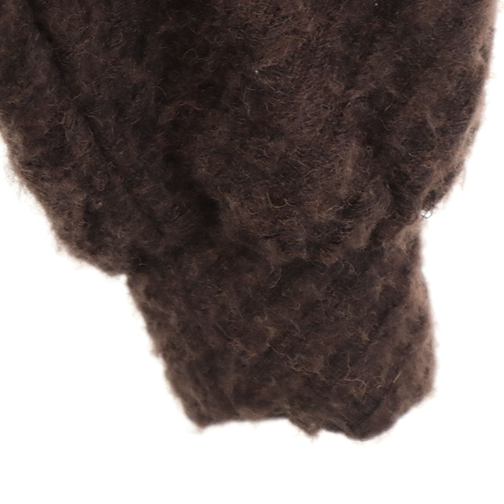 SHAREEF シャリーフ 日本製 長袖 モックネック セーター 1 ブラウン ツートンカラー レディース