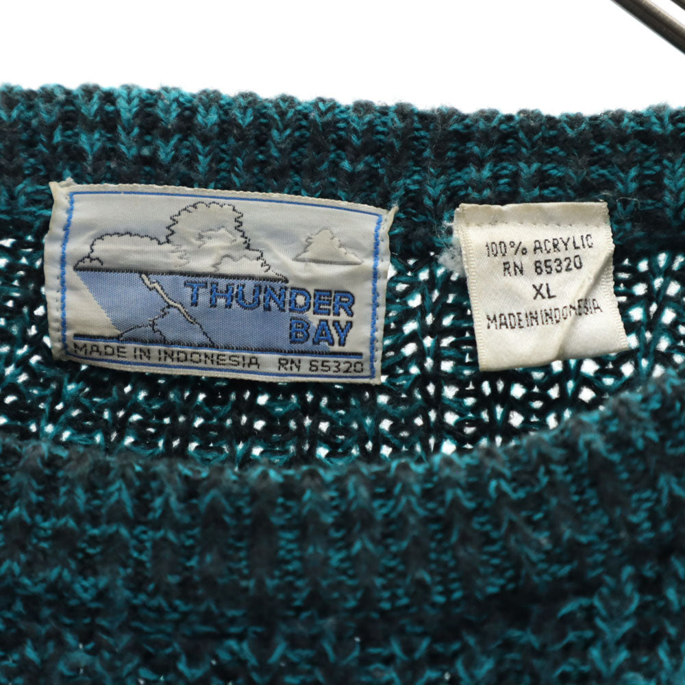 THUNDER BAY 90s オールド 長袖 セーター XL グリーン ニット メンズ